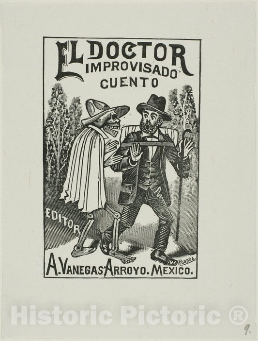 Art Print : The Impromptu Doctor, Jose Guadalupe Posada, c.1909, Vintage Wall Decor :