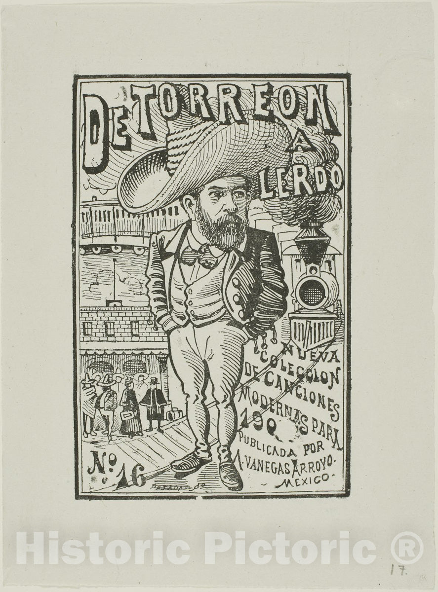 Art Print : From TorreÃ³n to Lerdo, Jose Guadalupe Posada, c 1907, Vintage Wall Decor :