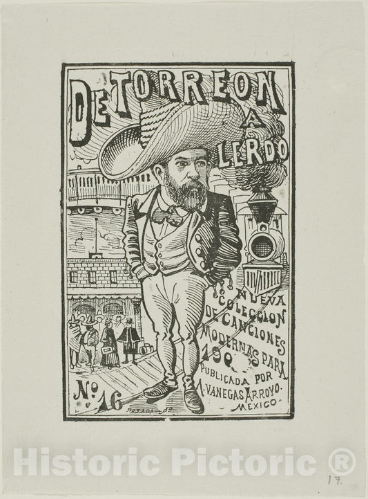 Art Print : From TorreÃ³n to Lerdo, Jose Guadalupe Posada, c 1907, Vintage Wall Decor :