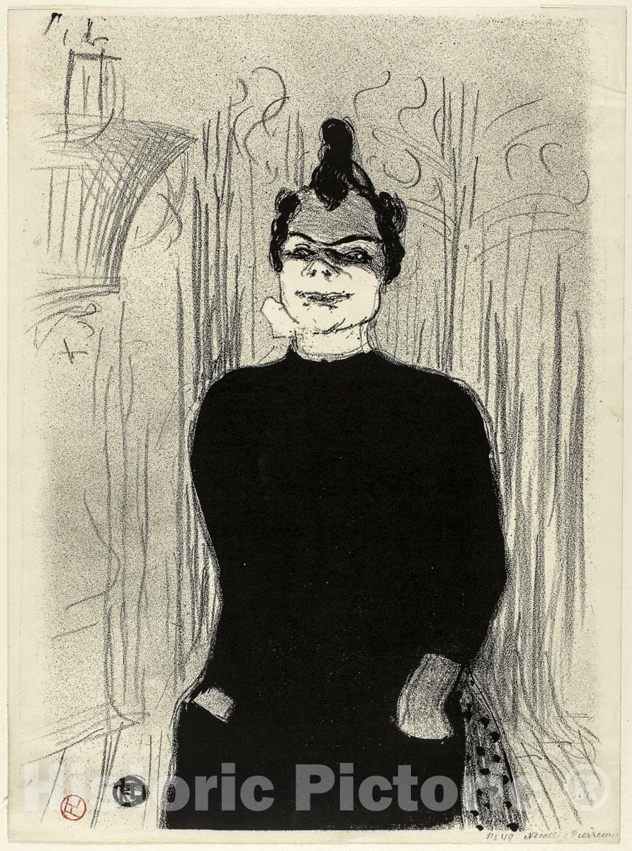 Art Print : At the Gaiete Rochechouart: Nicolle, Henri de Toulouse-Lautrec, c 1925, Vintage Wall Decor :