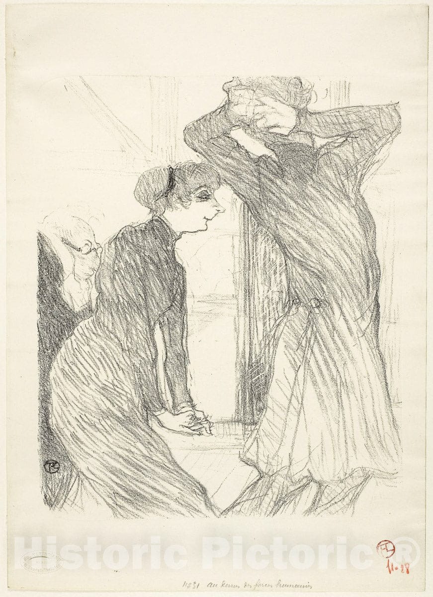 Art Print : Lugne-Poe and Bady, in "Au-Dessus des Forces Humaines", Henri de Toulouse-Lautrec, c.1916, Vintage Wall Decor :