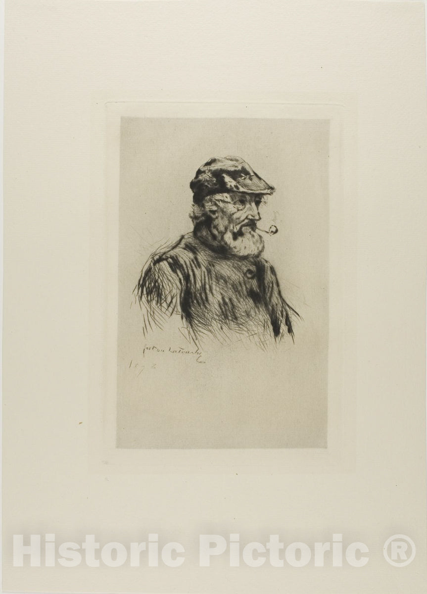 Art Print : Portrait of an Old Fisherman, Gaston La Touche, c 1878, Vintage Wall Decor :