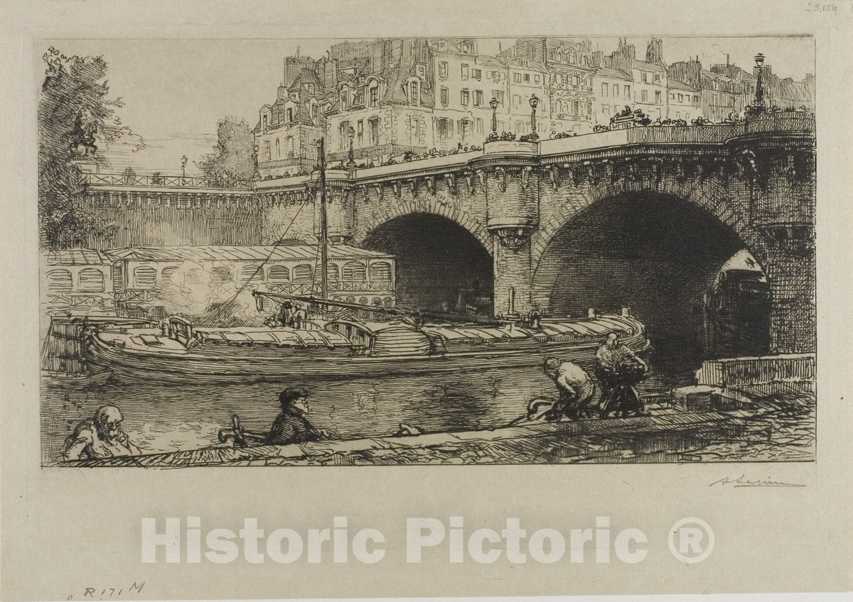 Art Print : The Pont-Neuf, Louis Auguste LepÃ¨re, c.1913, Vintage Wall Decor :