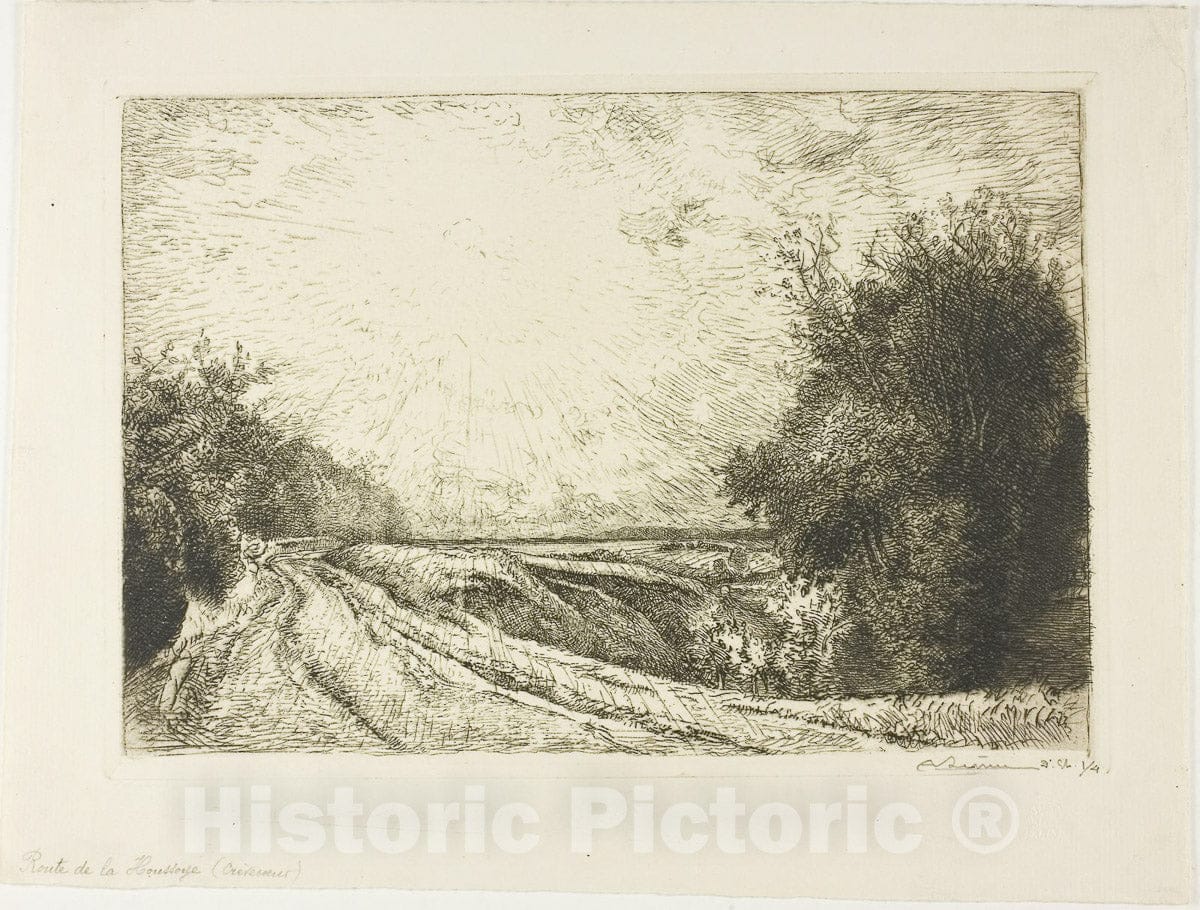 Art Print : The Road to Houssoye, Louis Auguste LepÃ¨re, c 1912, Vintage Wall Decor :