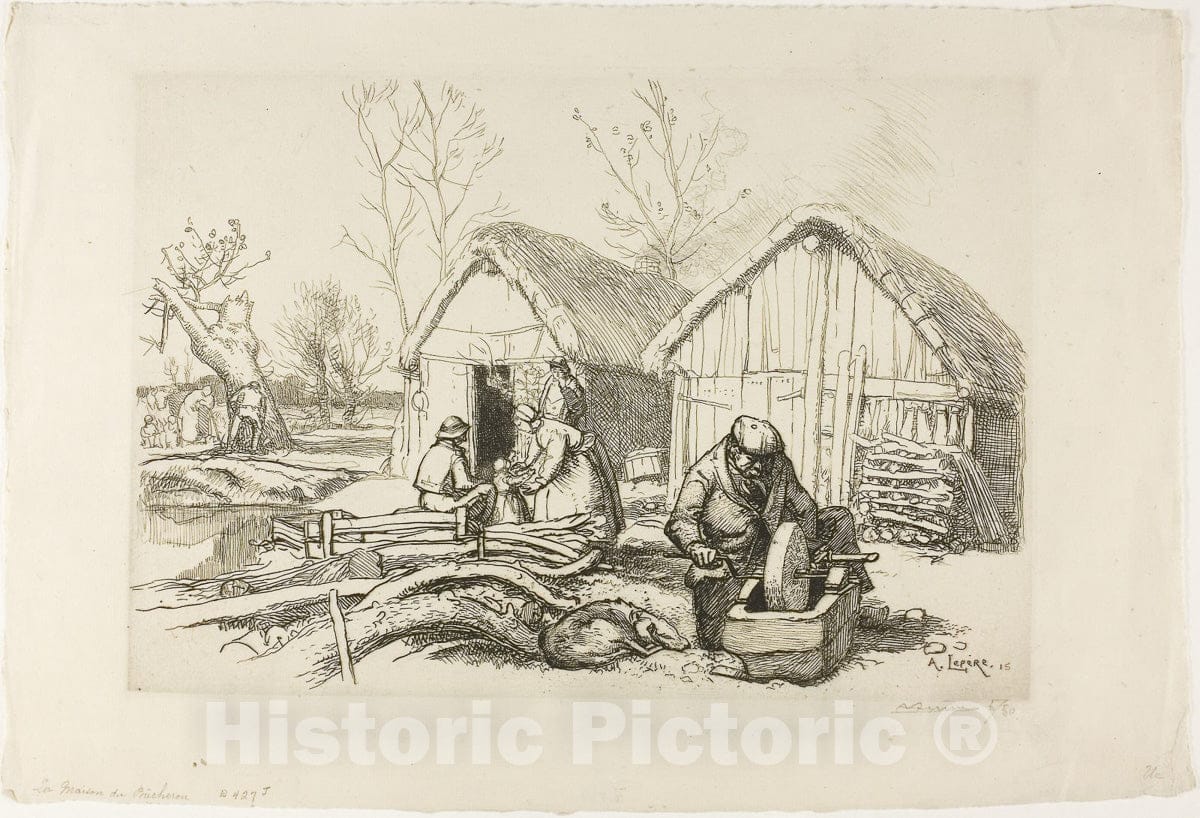 Art Print : The Woodcutters House, Louis Auguste LepÃ¨re, c.1913, Vintage Wall Decor :