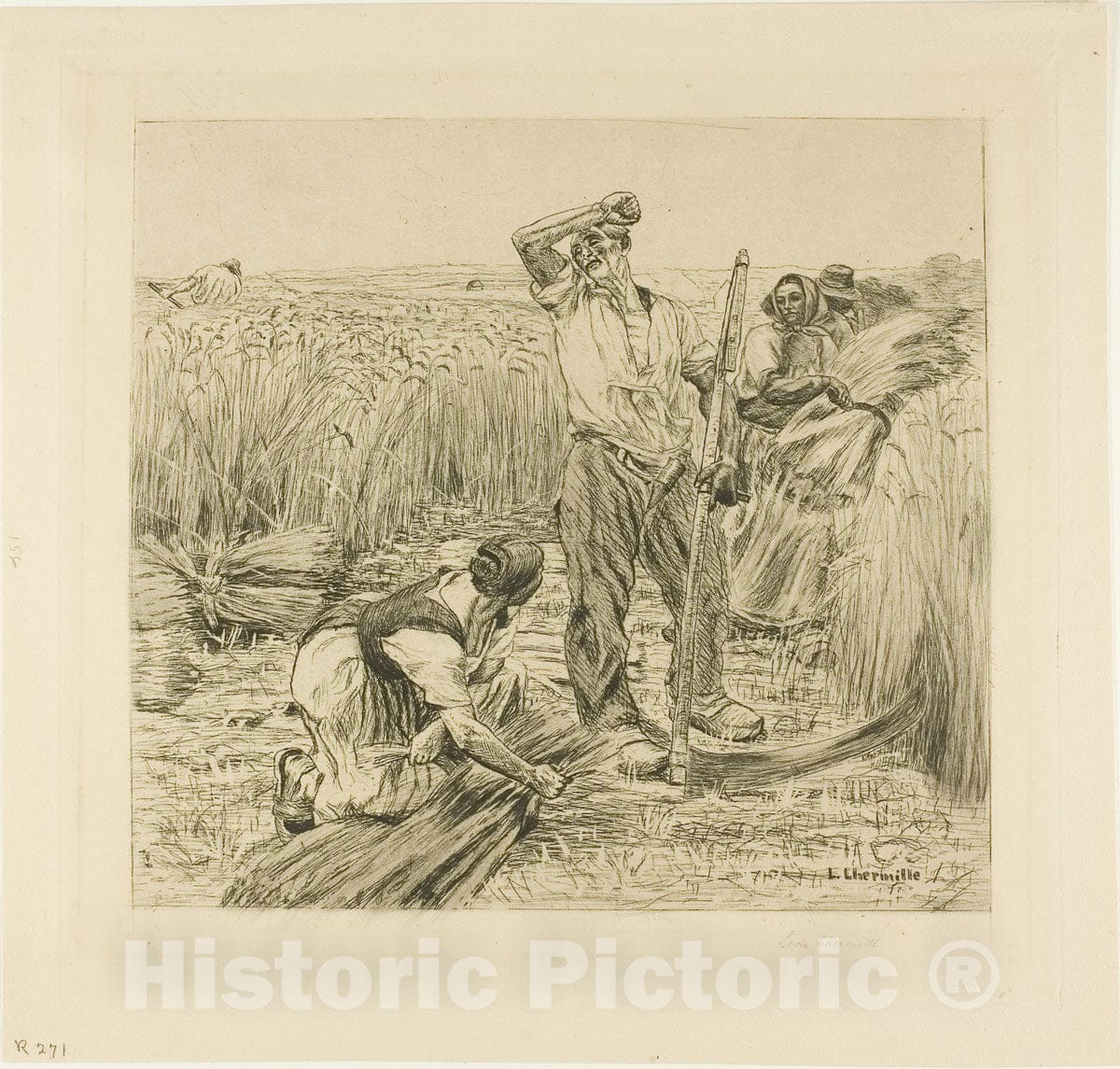 Art Print : Harvest, Leon Augustin Lhermitte, c 1813, Vintage Wall Decor :