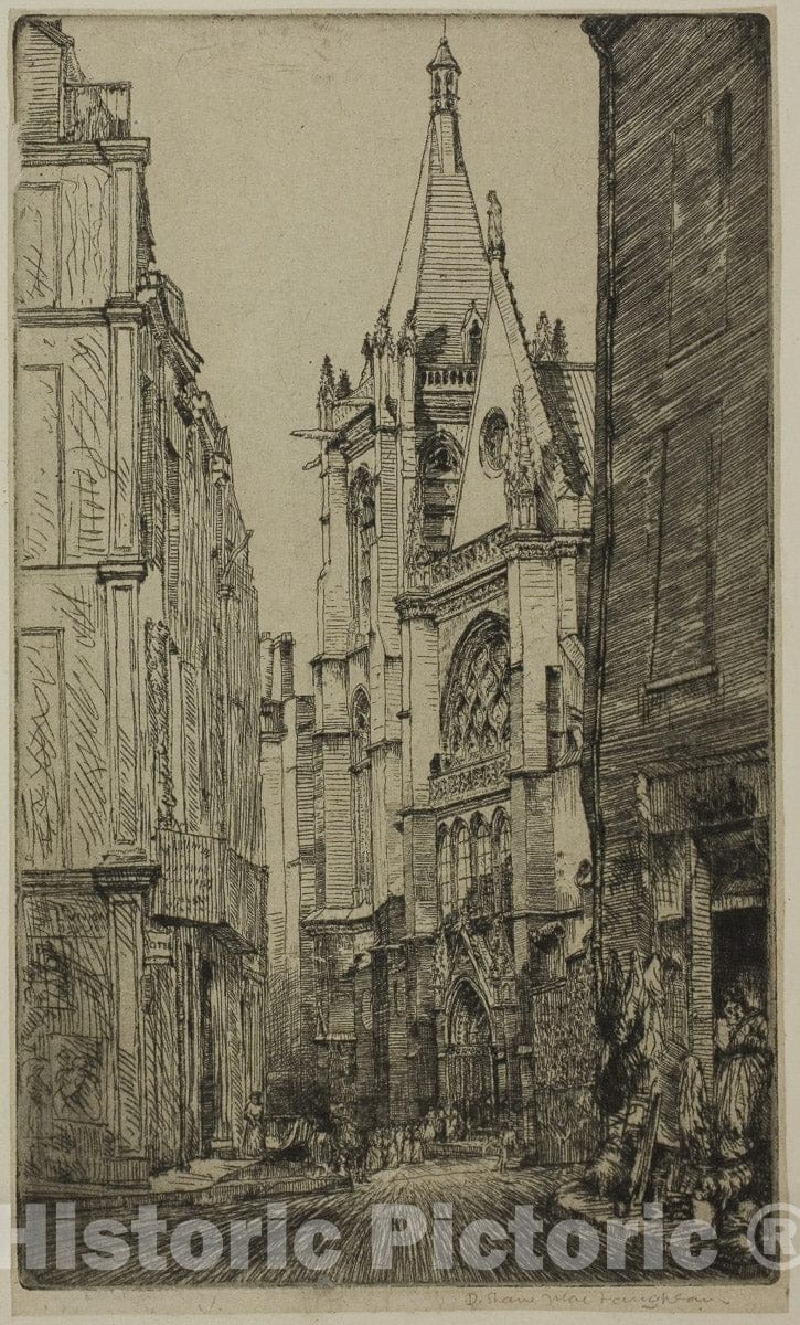 Art Print : St. Severin, Paris, Donald Shaw MacLaughlan, c.1645, Vintage Wall Decor :