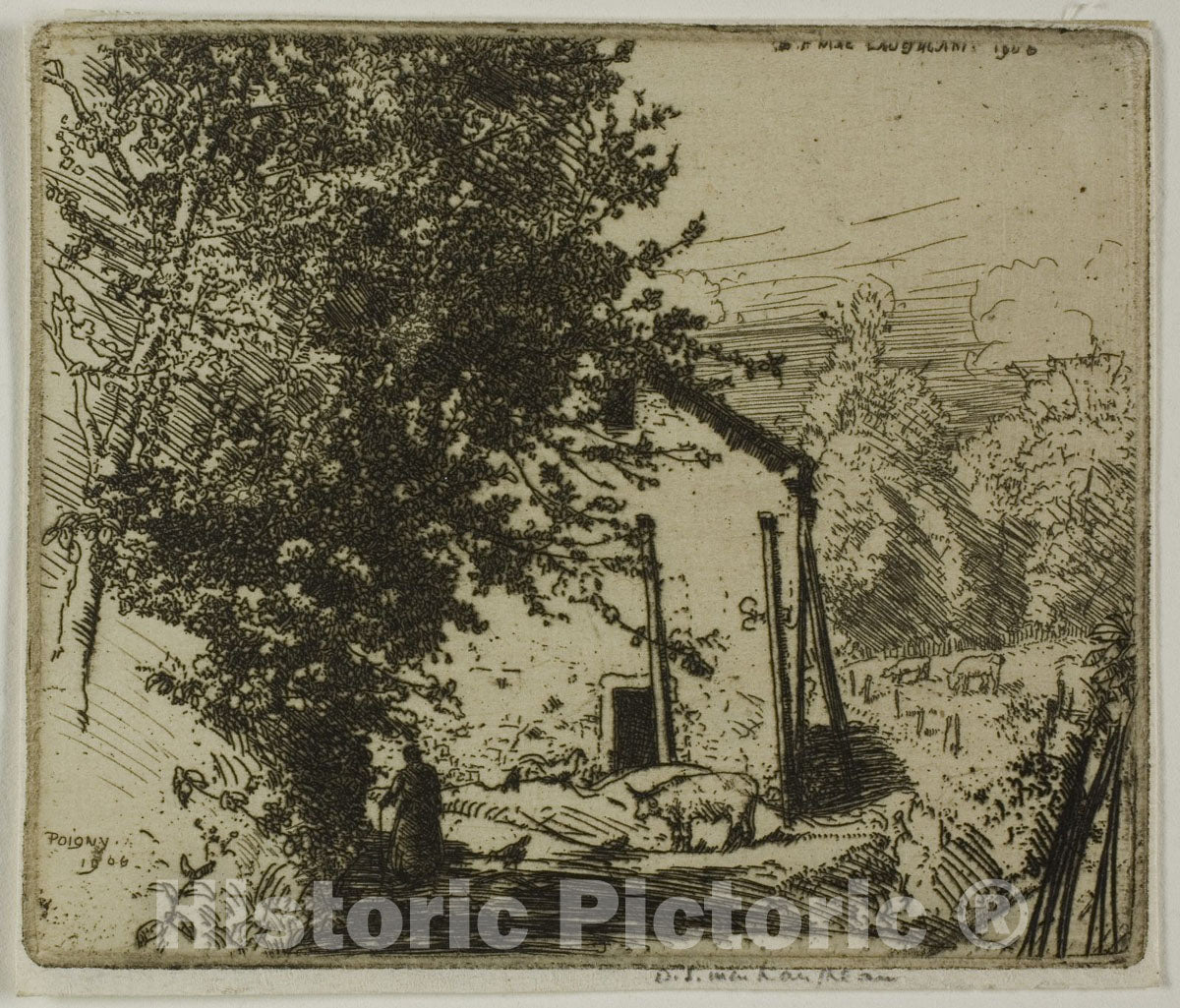 Art Print : Little Poigny, Donald Shaw MacLaughlan, c 1911, Vintage Wall Decor :