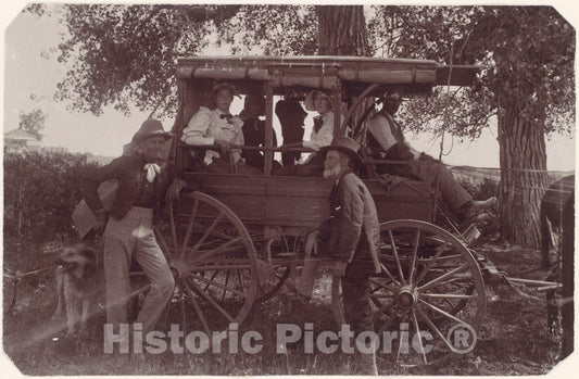 Photo Print : Christian Barthelmess - Group with Horse-Drawn Carriage : Vintage Wall Art