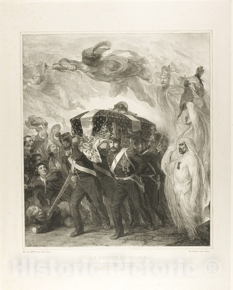 Art Print : The Return to France, Aime FranÃ§ois Joseph de Lemud, c.1828, Vintage Wall Decor :