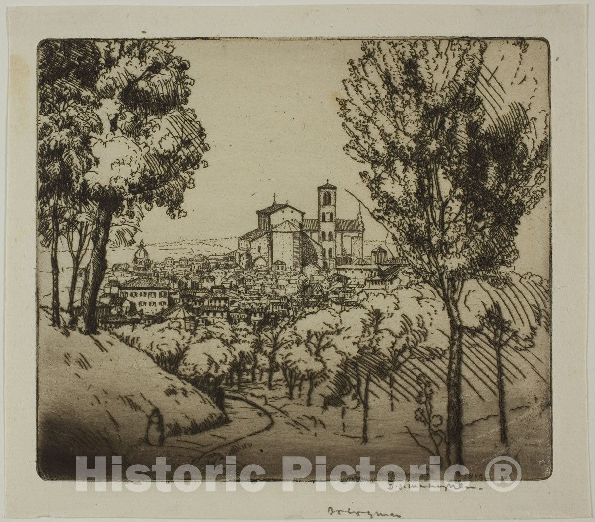Art Print : Bologna, Italy, Donald Shaw MacLaughlan, c 1913, Vintage Wall Decor :