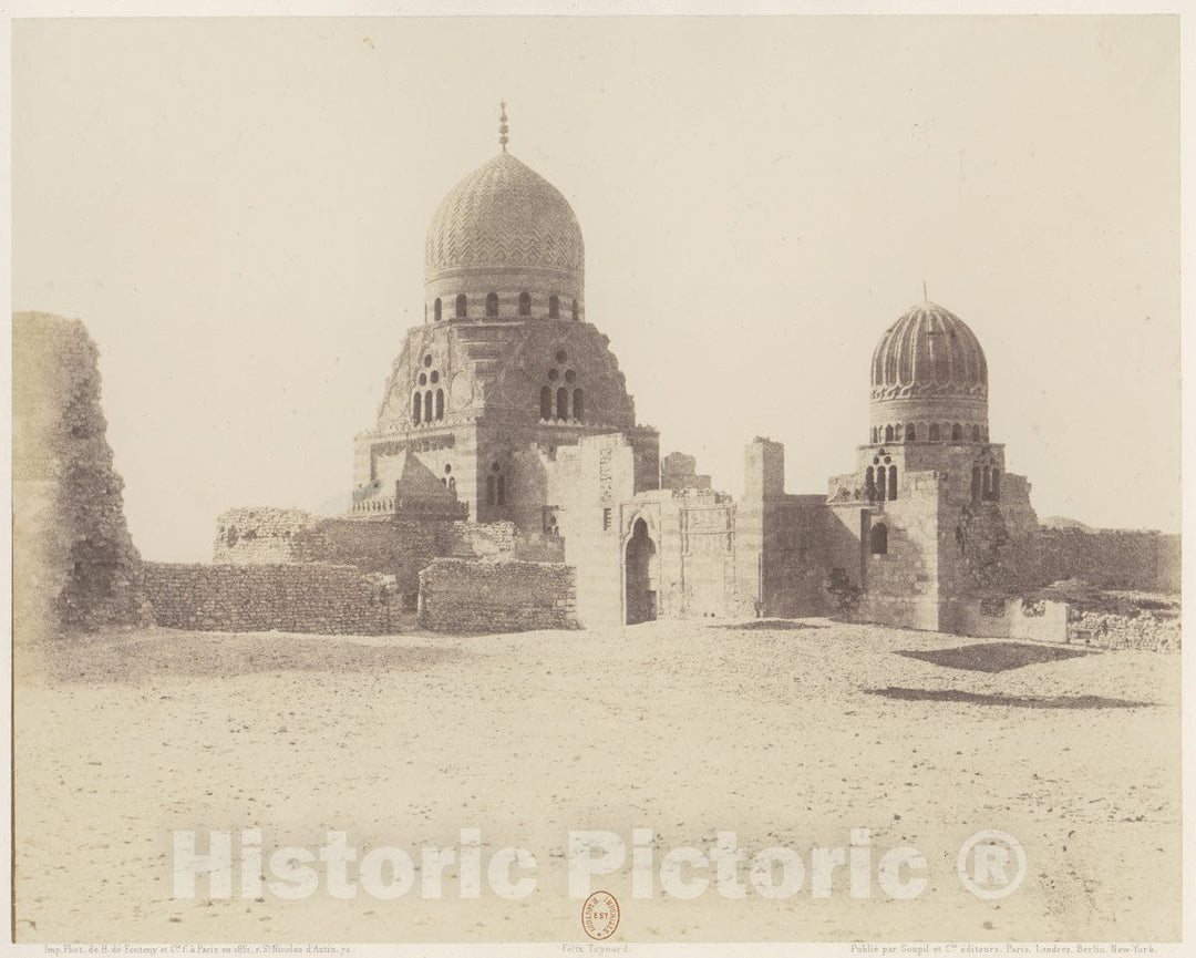 Photo Print : Félix Teynard - Le Kaire, Tombeaux de Sultans Mamelouks : Vintage Wall Art