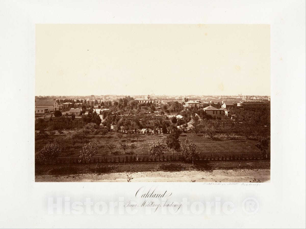 Photo Print : Carleton E. Watkins - Oakland, from Military Academy : Vintage Wall Art