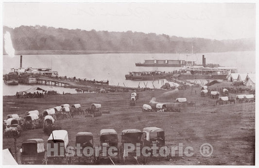 Photo Print : James Gardner - Belle Plain, Virginia. Potomac River, Upper Wharf : Vintage Wall Art