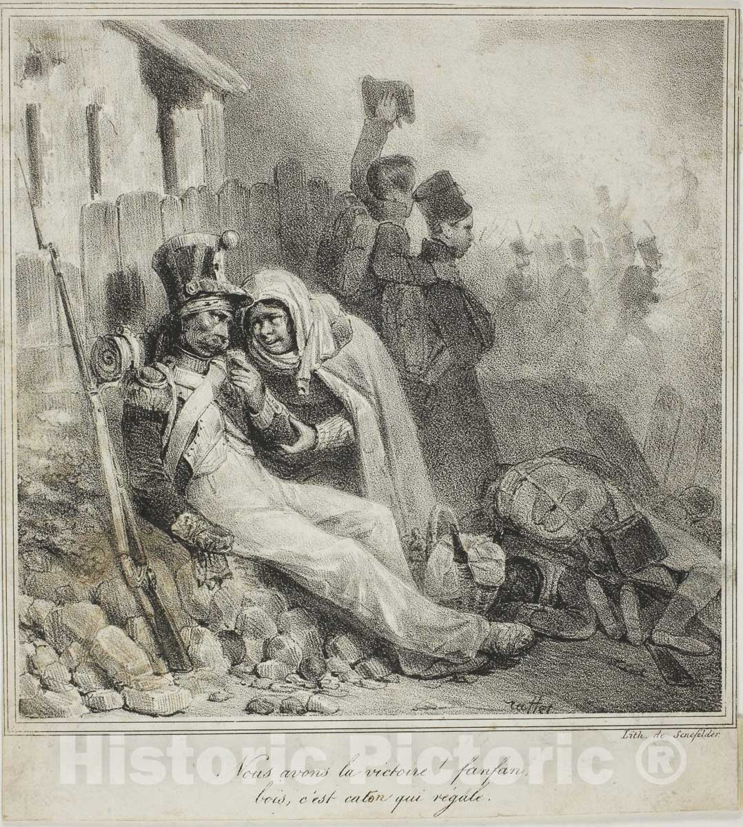 Art Print : We Have Won!, Denis Auguste Marie Raffet, c.1828, Vintage Wall Decor :