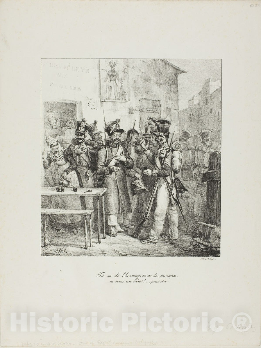 Art Print : You Have Honor..., Denis Auguste Marie Raffet, c 1835, Vintage Wall Decor :