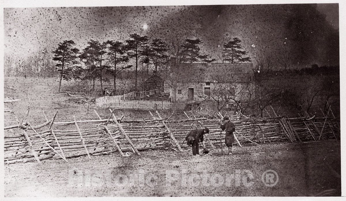 Photo Print : George N. Barnard - Bull Run. Matthews House : Vintage Wall Art