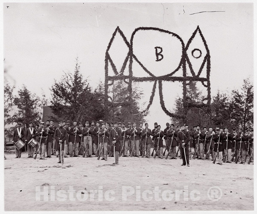 Photo Print : Formerly Mathew B. Brady - Co. B, 30th Pennsylvania Infantry : Vintage Wall Art