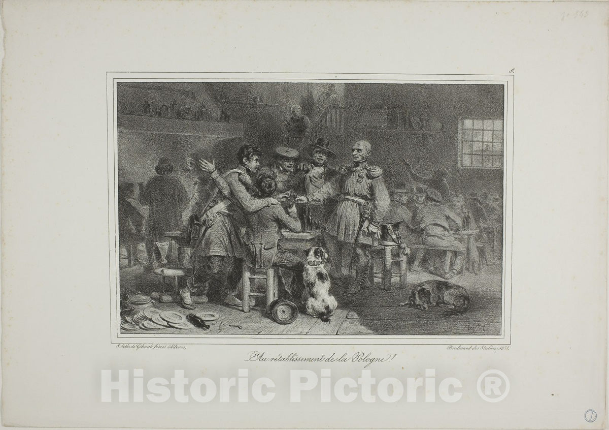 Art Print : To the Restoration of Poland!, Denis Auguste Marie Raffet, c 1833, Vintage Wall Decor :