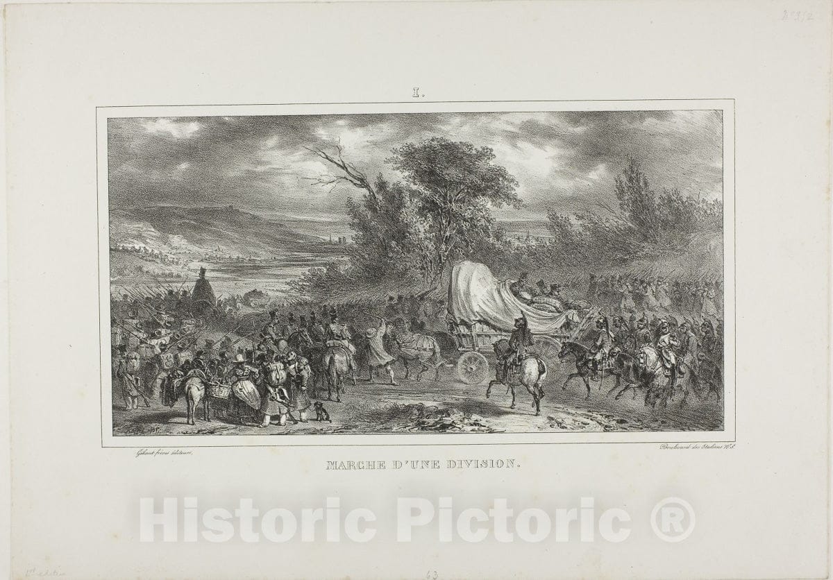 Art Print : Division March, Denis Auguste Marie Raffet, c 1891, Vintage Wall Decor :