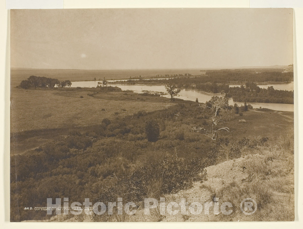 Art Photo : Yellowstone River, Laton Alton Huffman, c 1934, Vintage Wall Decor :