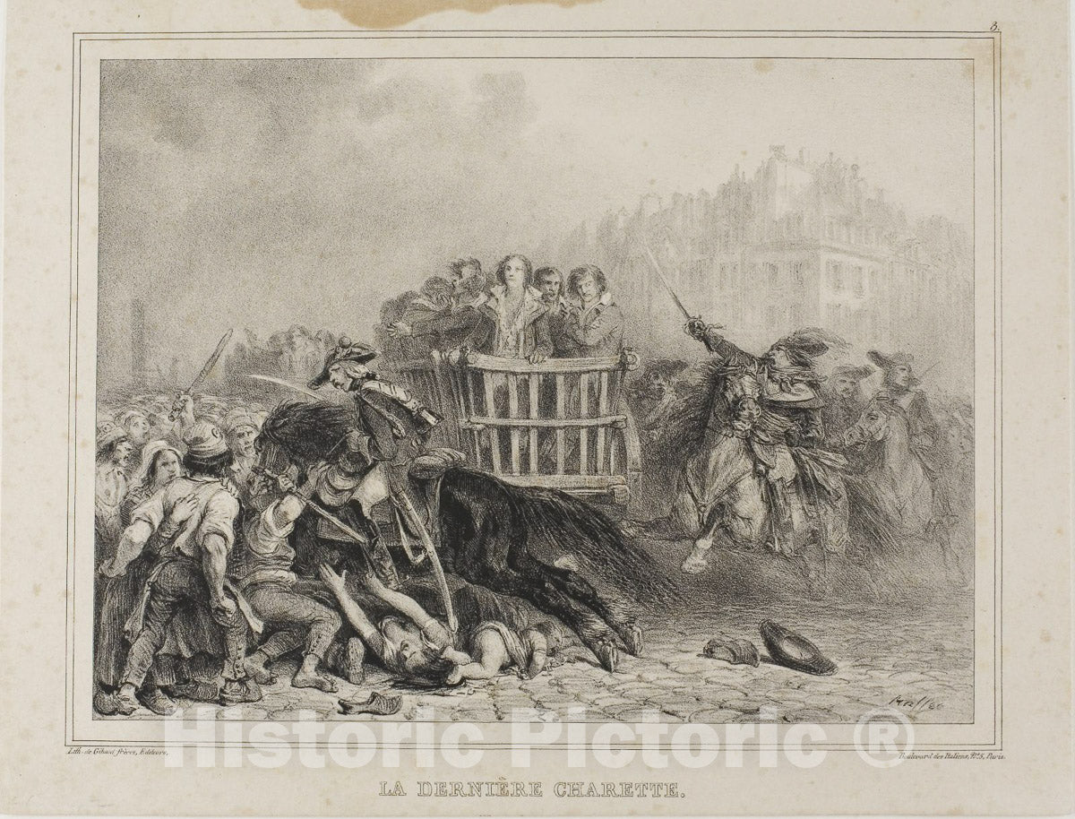 Art Print : The Last Cart, Denis Auguste Marie Raffet, c.1964, Vintage Wall Decor :