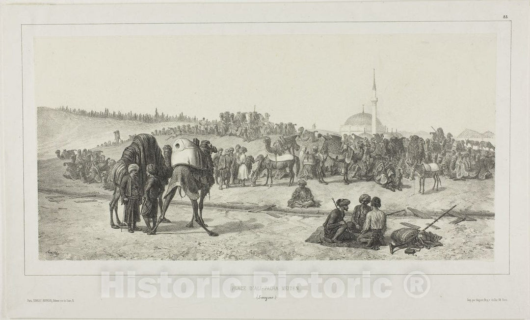 Art Print : Ali-Pacha Meiden, Smyrna, Denis Auguste Marie Raffet, c 1904, Vintage Wall Decor :