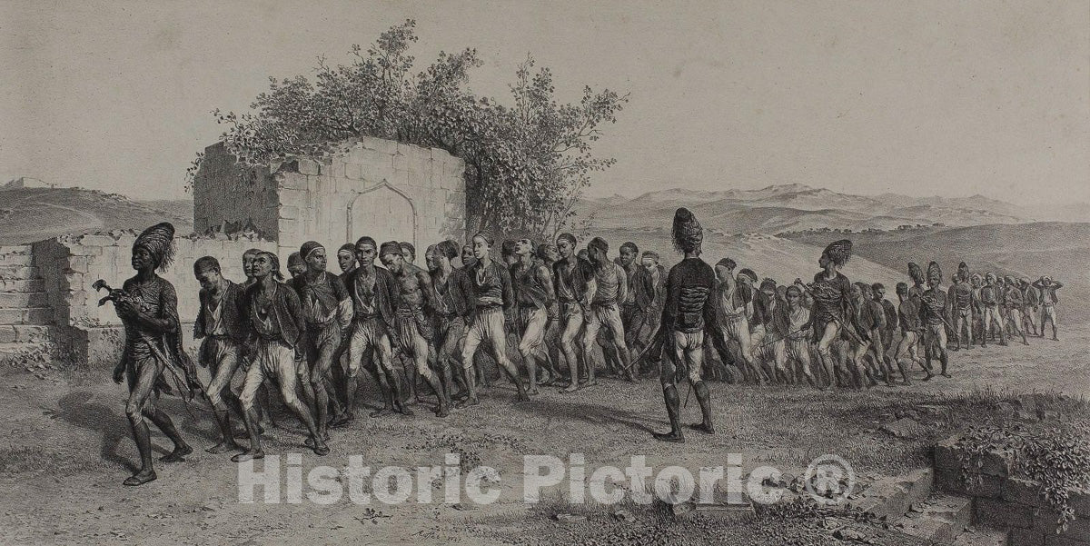 Art Print : Turkish Recruits Near Smyrna, November 10, 1837, Denis Auguste Marie Raffet, c 1840, Vintage Wall Decor :