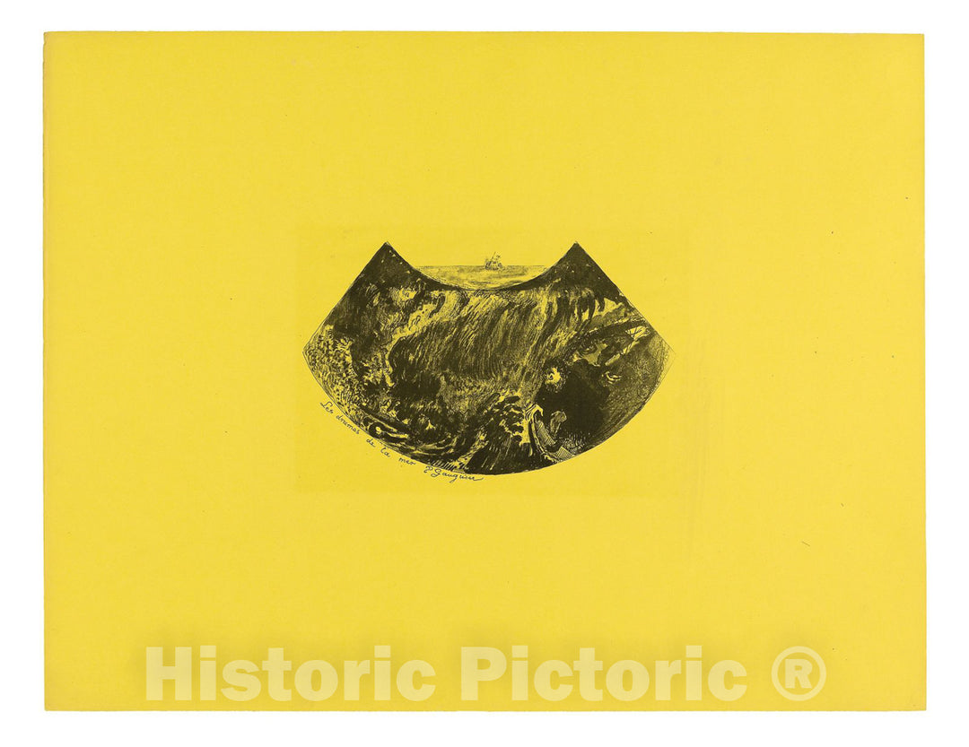 Art Print : Les drames de la mer (Dramas of the Sea), from the Volpini Suite, Paul Gauguin, c 1896, Vintage Wall Decor :