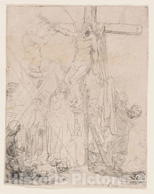 Art Print : The Descent from the Cross: A Sketch, Rembrandt Harmenszoon Van Rijn, c.1925, Vintage Wall Decor :