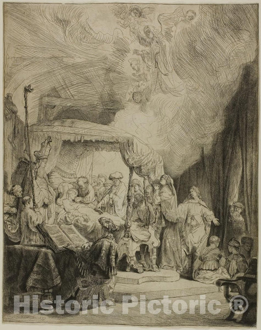 Art Print : The Death of the Virgin, Rembrandt Harmenszoon Van Rijn, c 1907, Vintage Wall Decor :