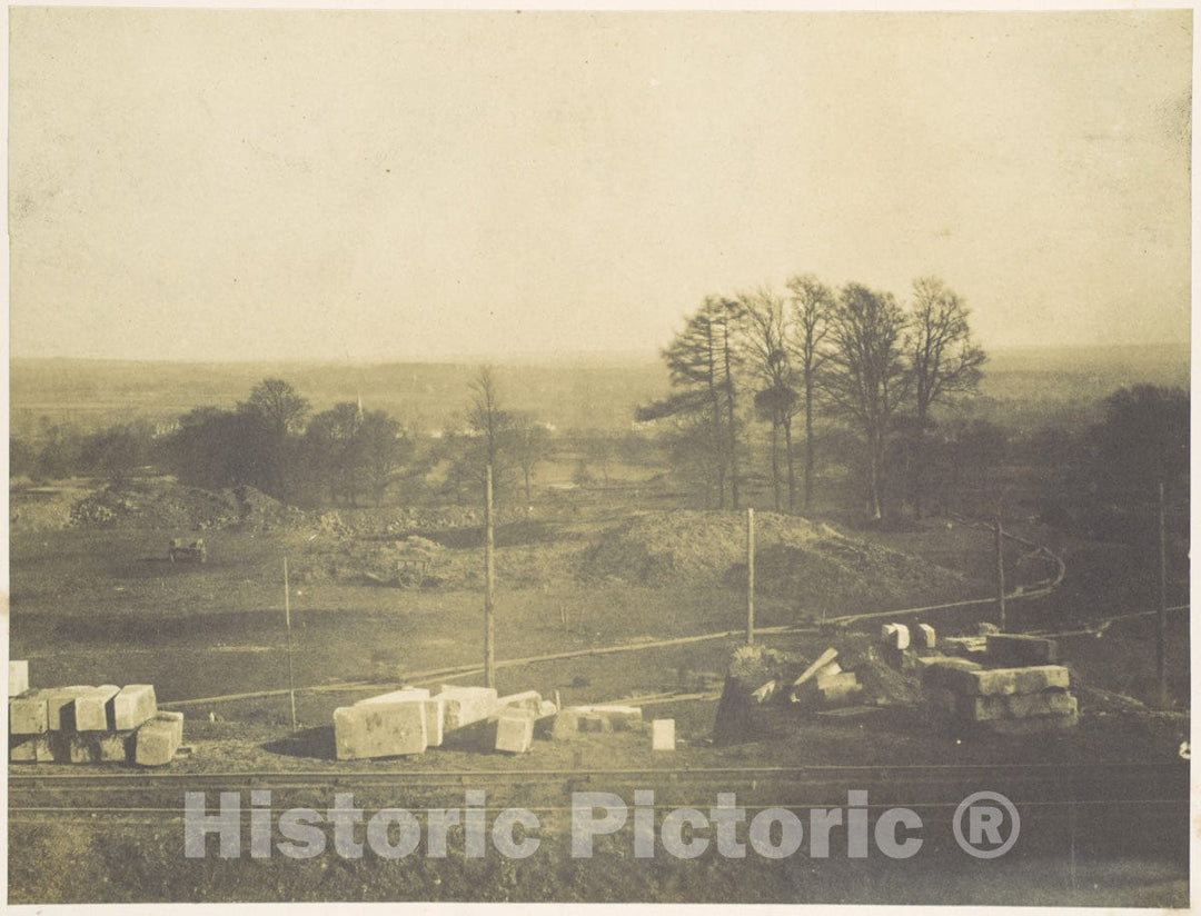 Photo Print : Philip Henry Delamotte - The Grounds Looking Towards Penge : Vintage Wall Art