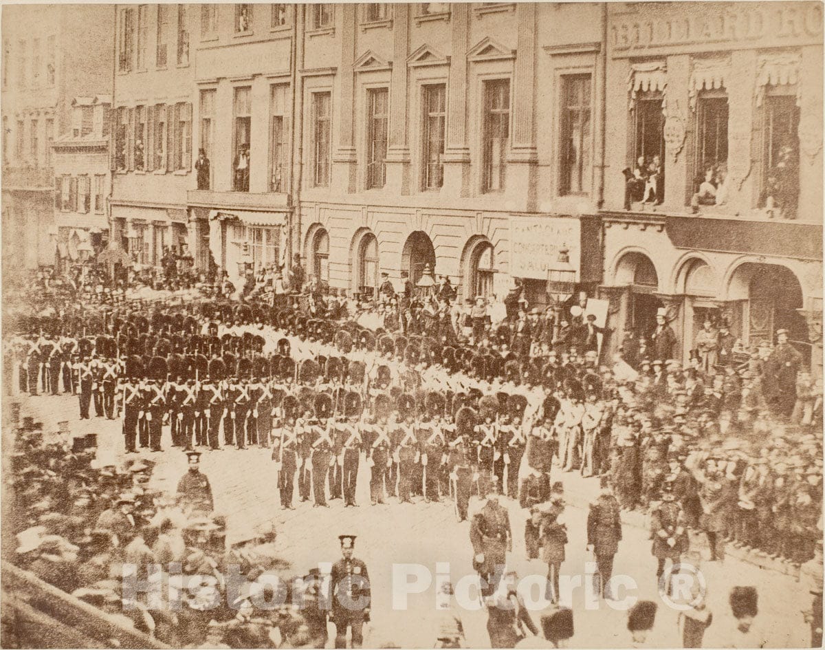 Photo Print : Old Boston Fuseliers on State Street : Vintage Wall Art