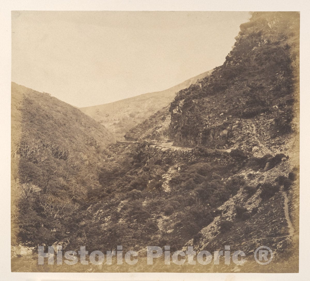 Photo Print : Arthur Julius Pollock - On The Road to Watersmeet, Near Lynton, North Devon : Vintage Wall Art