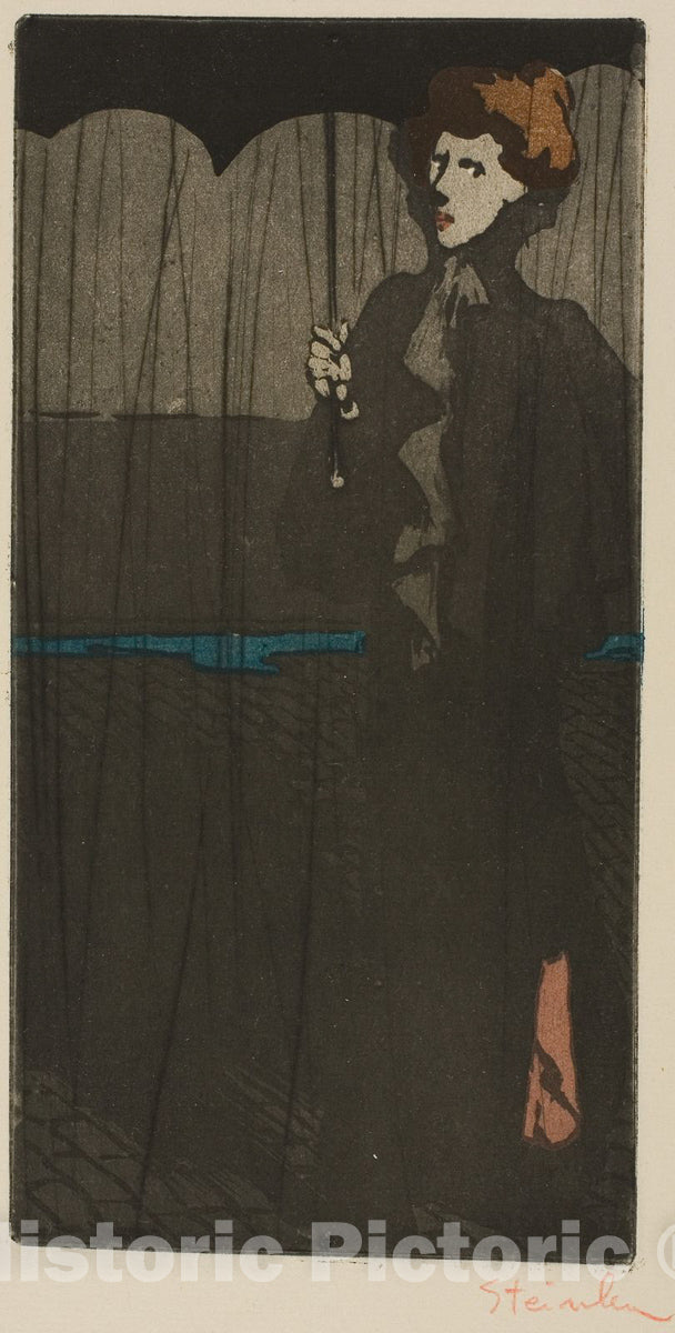 Art Print : The Shower, Theophile-Alexandre Steinlen, c 1818, Vintage Wall Decor :