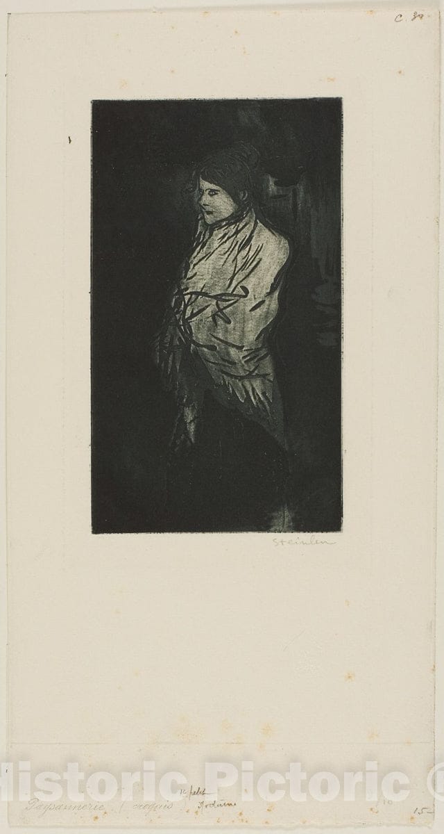 Art Print : First Little Night Piece, Theophile-Alexandre Steinlen, c.1972, Vintage Wall Decor :