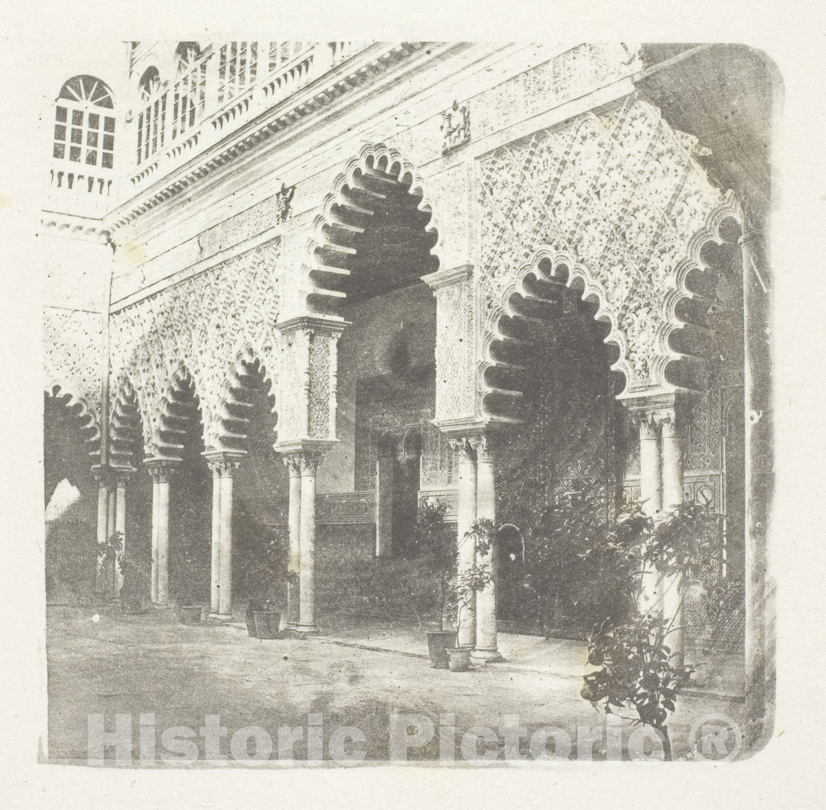 Art Photo : Alcazar de Seville, William Henry Fox Talbot, c 1971, Vintage Wall Decor :