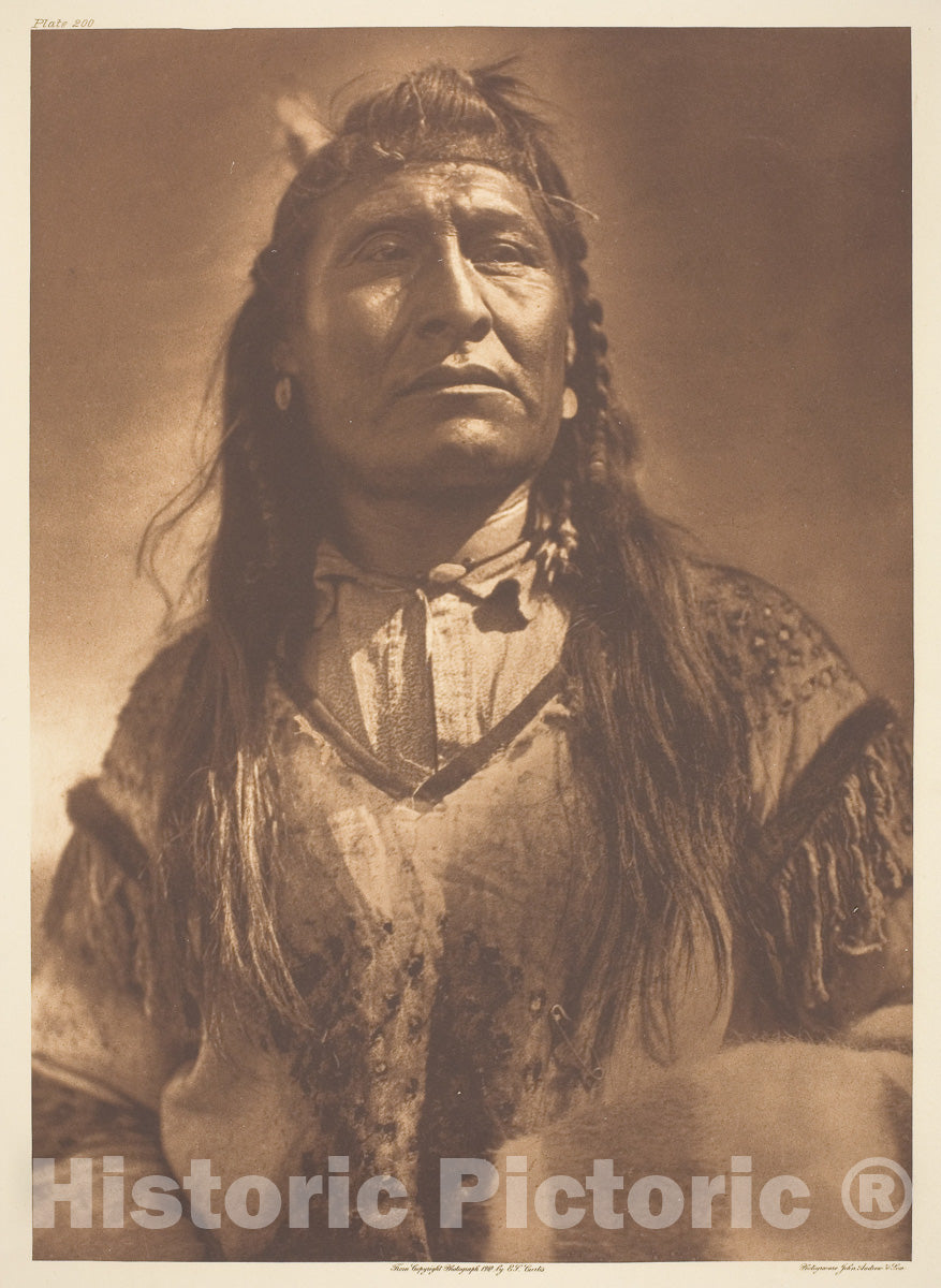 Art Photo : New Chest-Piegan, Edward S. Curtis, c 1912, Vintage Wall Decor :