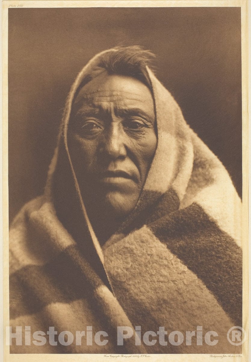 Art Photo : Middle Calf-Piegan, Edward S. Curtis, c 1912, Vintage Wall Decor :