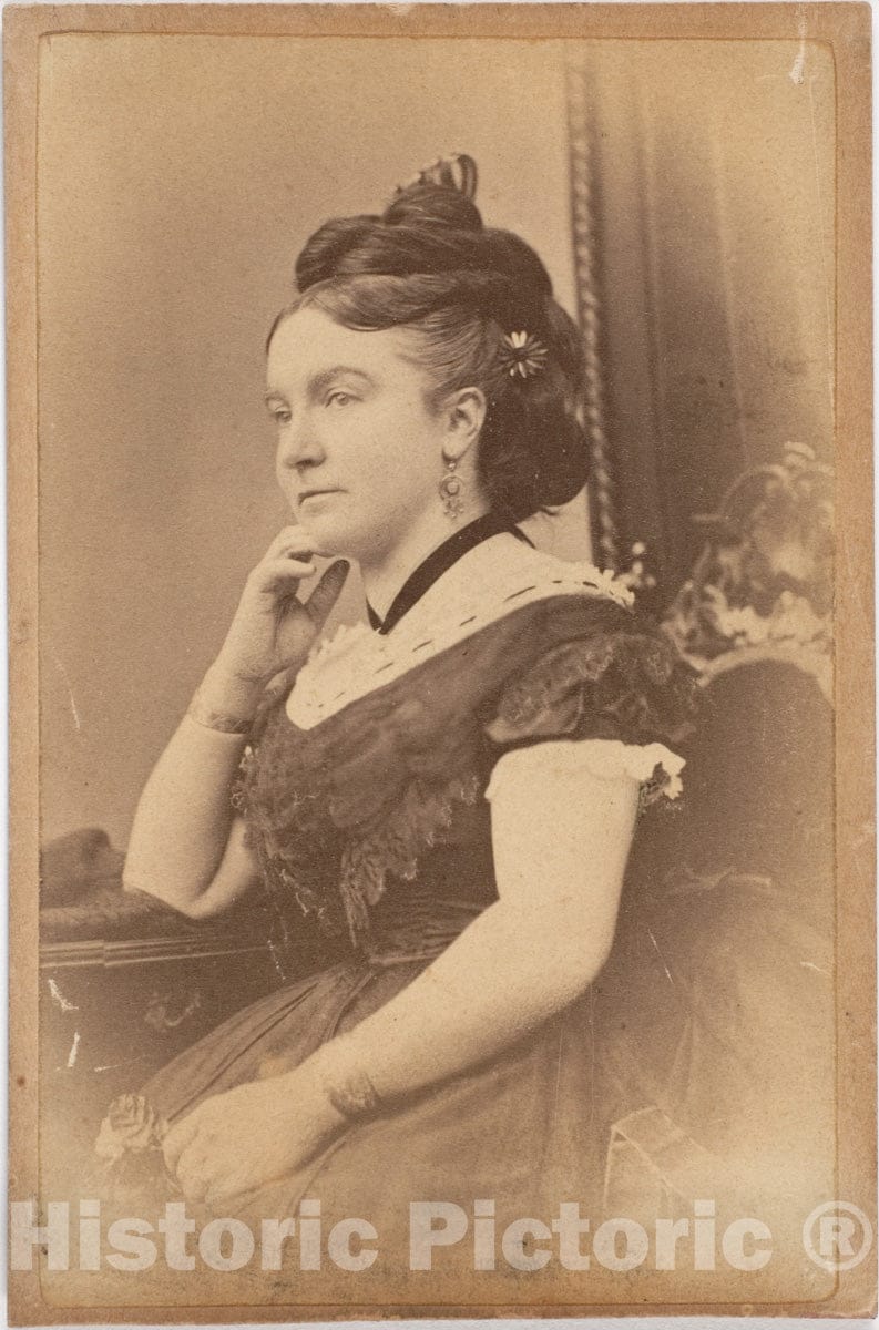 Art Print : Unidentified Woman - Artist Unknown : Vintage Wall Art