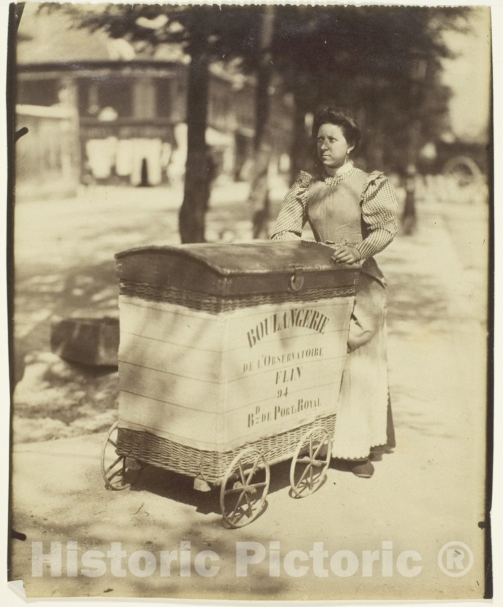 Art Photo : Porteuse de pain, Jean-EugÃ¨ne-Auguste Atget, c 1899, Vintage Wall Decor :