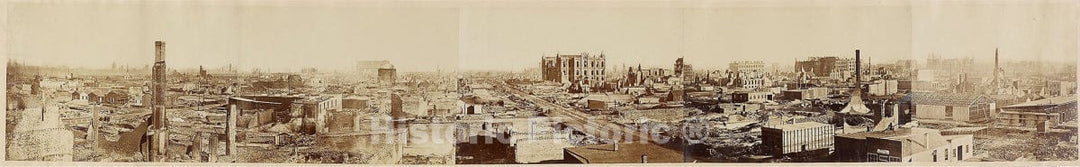 Art Photo : Untitled (Chicago after the Chicago Fire), George N. Barnard, 1871, Vintage Wall Decor :