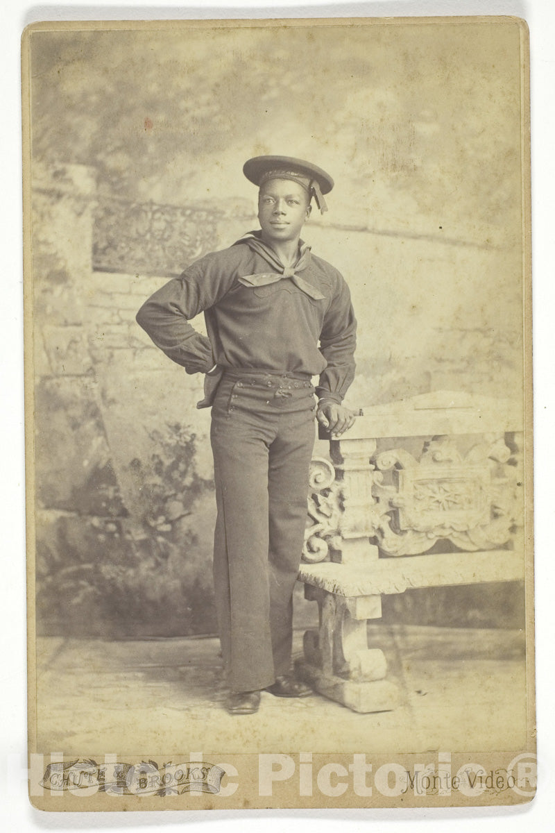 Art Photo : Untitled (Black Sailor), Chute and Brooks, c 1887, Vintage Wall Decor :
