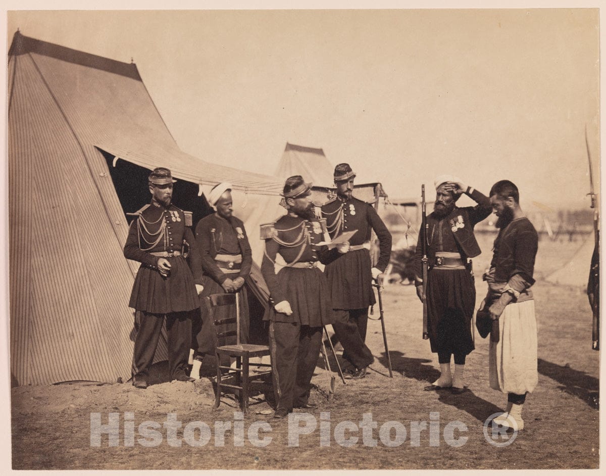 Photo Print : Gustave Le Gray - Zouaves, Camp de Châlons : Vintage Wall Art