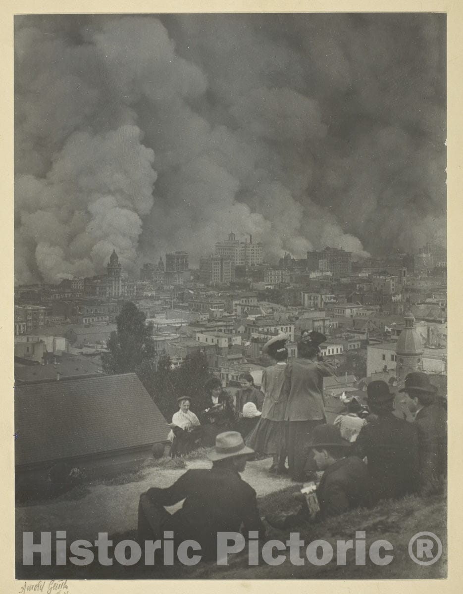 Art Photo : San Francisco Earthquake, Arnold Genthe, c 1906, Vintage Wall Decor :