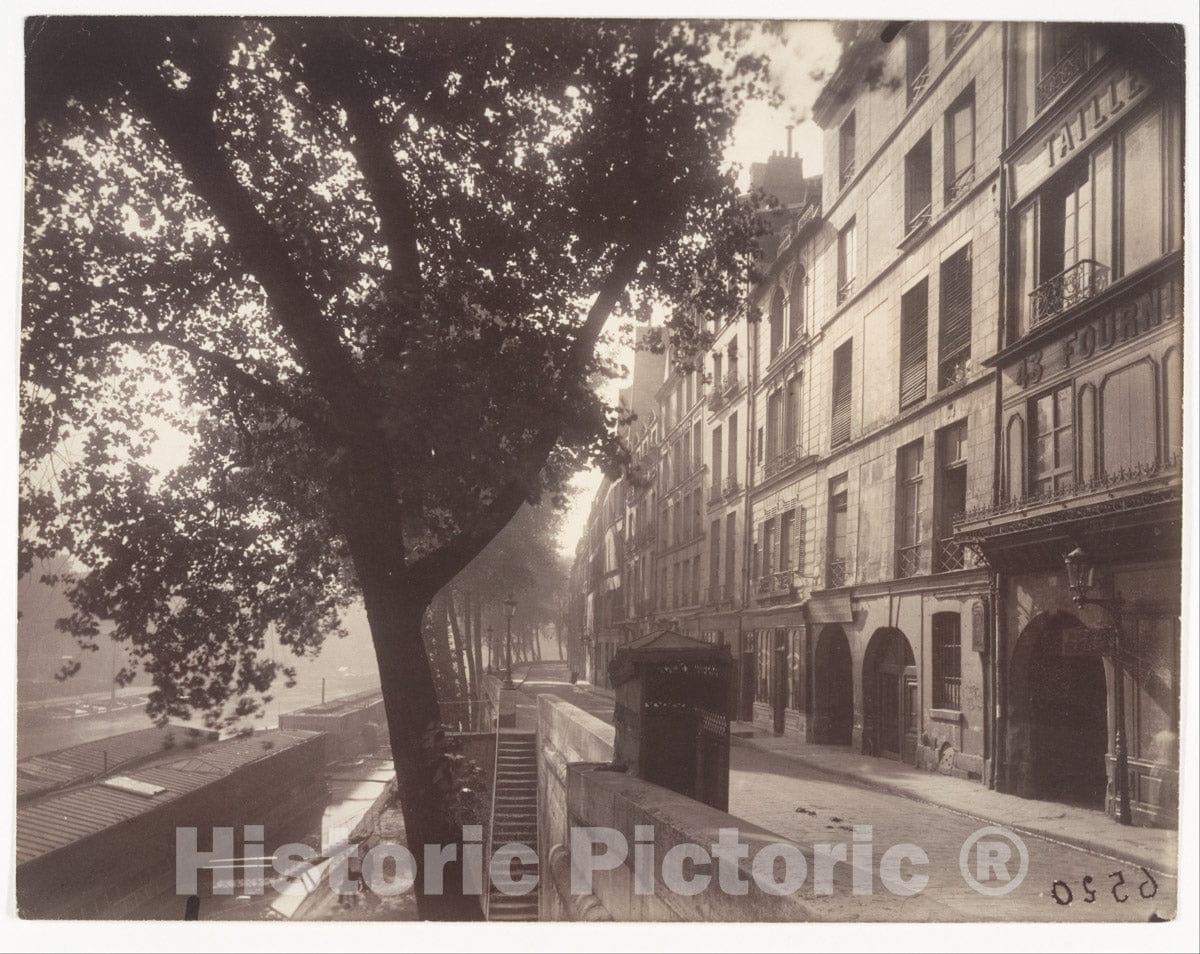 Photo Print : Eugène Atget - Quai D'Anjou, 6h du Matin : Vintage Wall Art