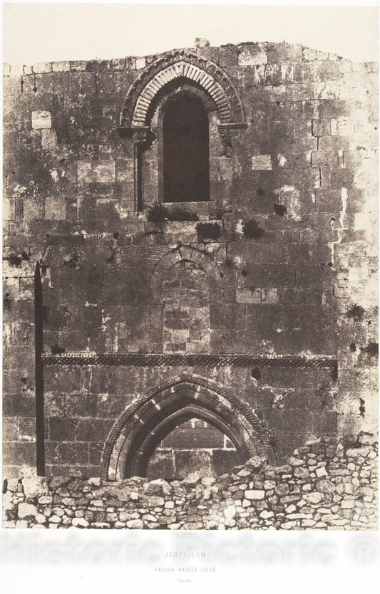 Photo Print : Auguste Salzmann - Jérusalem, Église Sainte-Anne, Façade : Vintage Wall Art