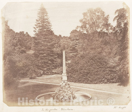 Photo Print : James Knight - in The Garden. Blenheim : Vintage Wall Art