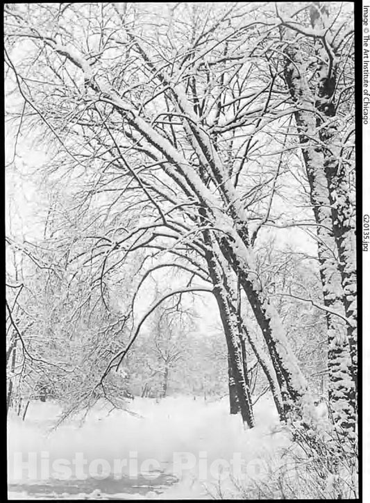 Art Photo : Snowscape, Berlin, Alfred Stieglitz, c.1890, Vintage Wall Decor :