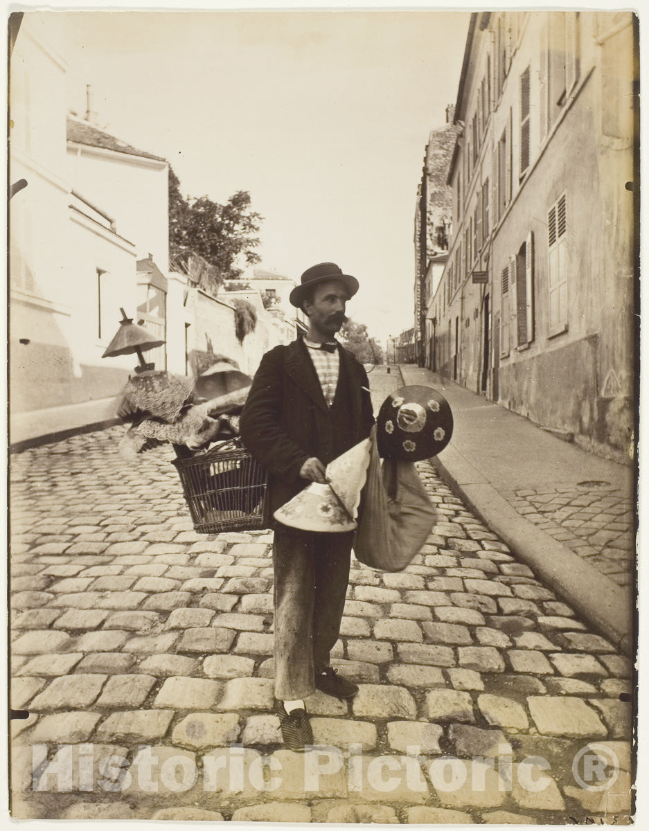 Art Photo : Marchand abat-jours, Jean-EugÃ¨ne-Auguste Atget, c 1899, Vintage Wall Decor :
